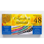 Sennelier Aquarelle French Artists' Watercolor Set - Metal Box of 48 Half Pans